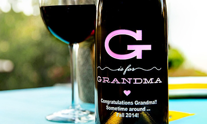 Image 9: Mother's Day Personalized Wine Gift: Custom Etched Wine Bottles & Gift Sets from Etchedwine