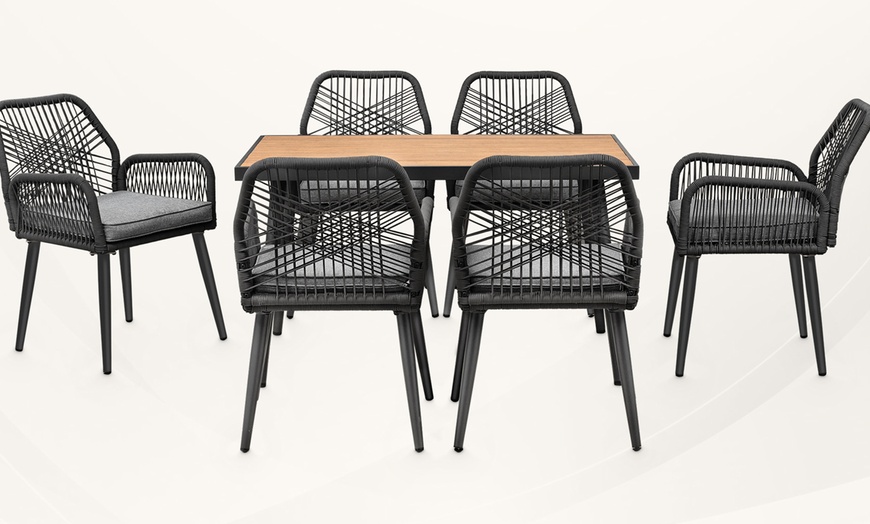Image 3: Set da pranzo da giardino per 6 o 8 persone con tavolo Swing&Harmonie
