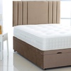 Image 9: Plush Velvet Ottoman Gas Lift Bed with Memory Spring Mattress
