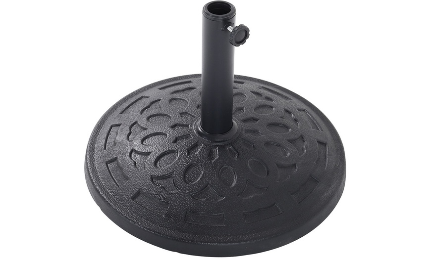 Image 22: Heavy-Duty Umbrella Base for Rotating Parasol in Four Styles