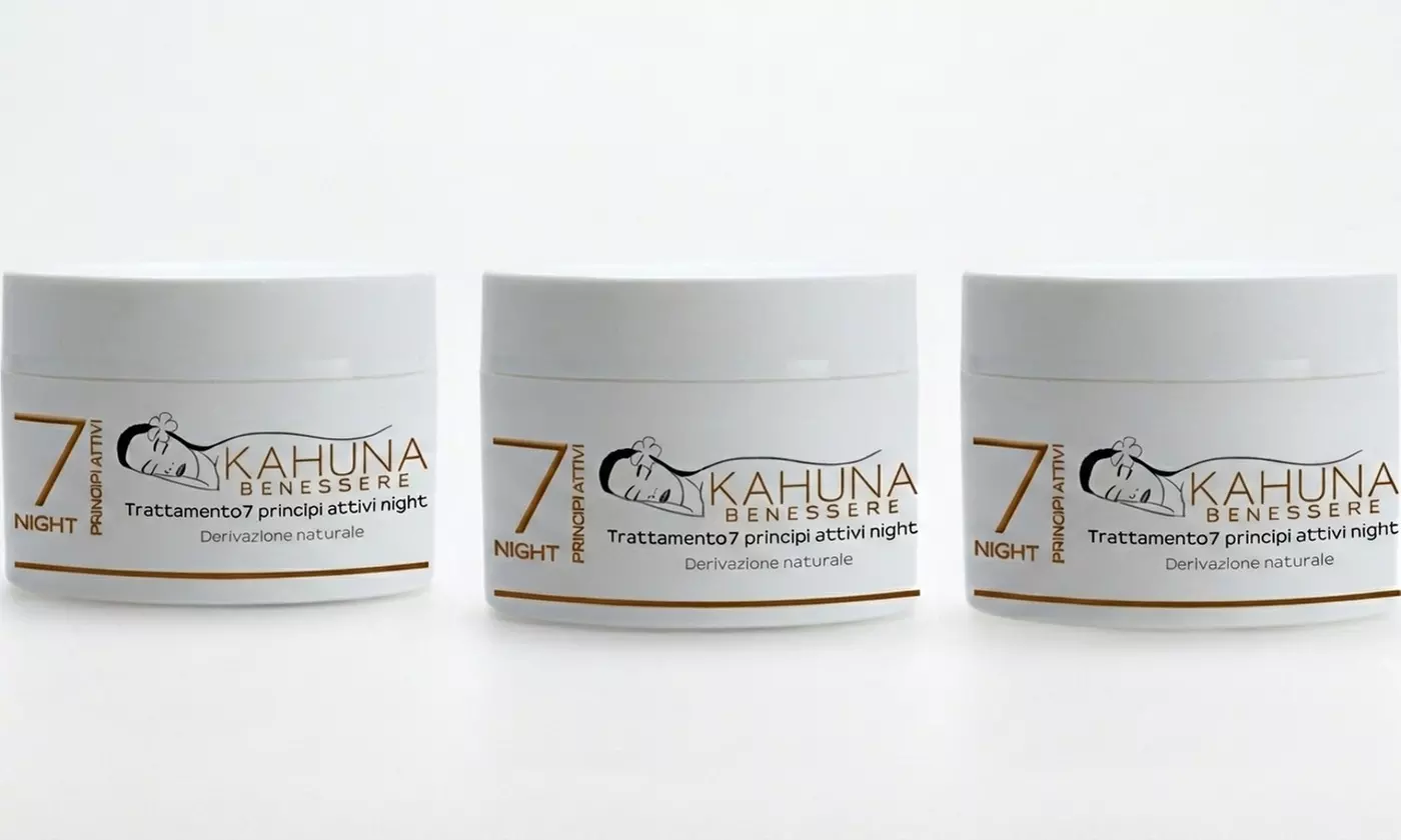 1x, 2x oder 3x Kahuna Benessere aktive Nachtcreme (bis 119,95 € / L)