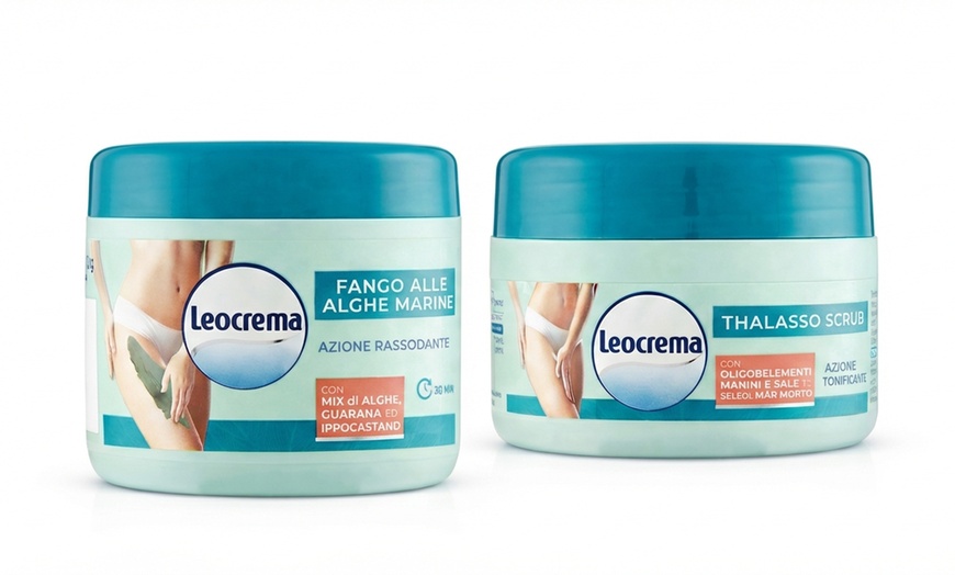Image 2: Set Leocrema con fango alle alghe, thalasso scrub e crema snellente