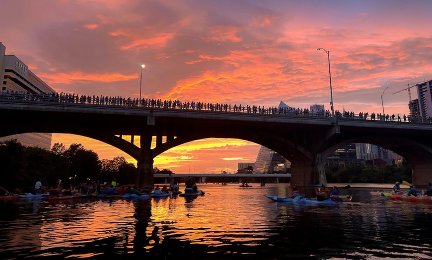 Image 4:  Choice of Kayak or Paddleboading Bat Tour by Longhorn Kayak Tours