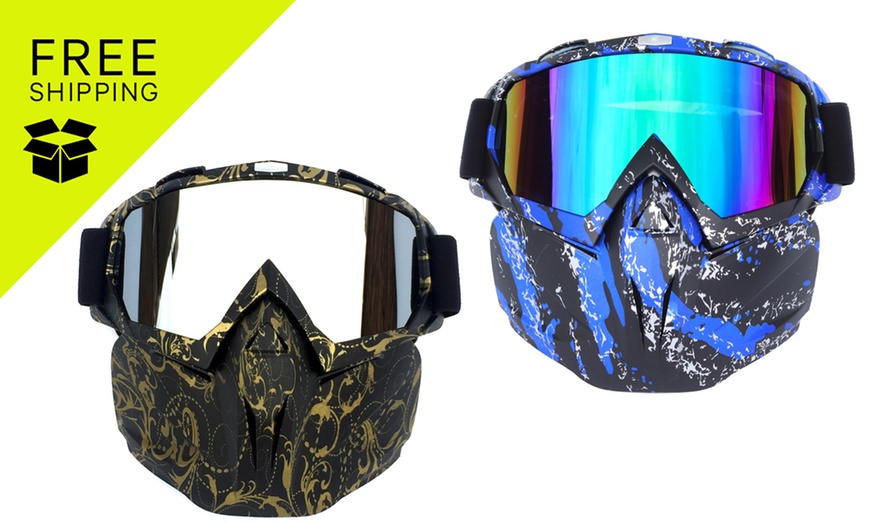 Image 1: Ski Face Mask with Sun Glasses