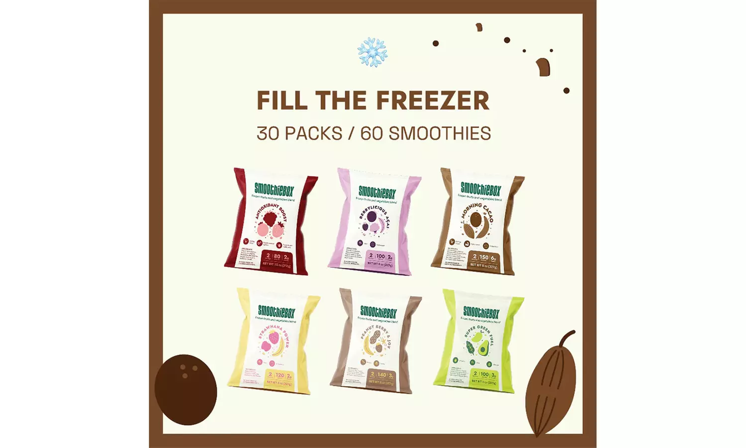 SmoothieBox: Grab Fill-the-Freezer Kits, Berry Best, & Daily Vitality Bundles! Organic, Healthy Pre-Portioned Smoothies