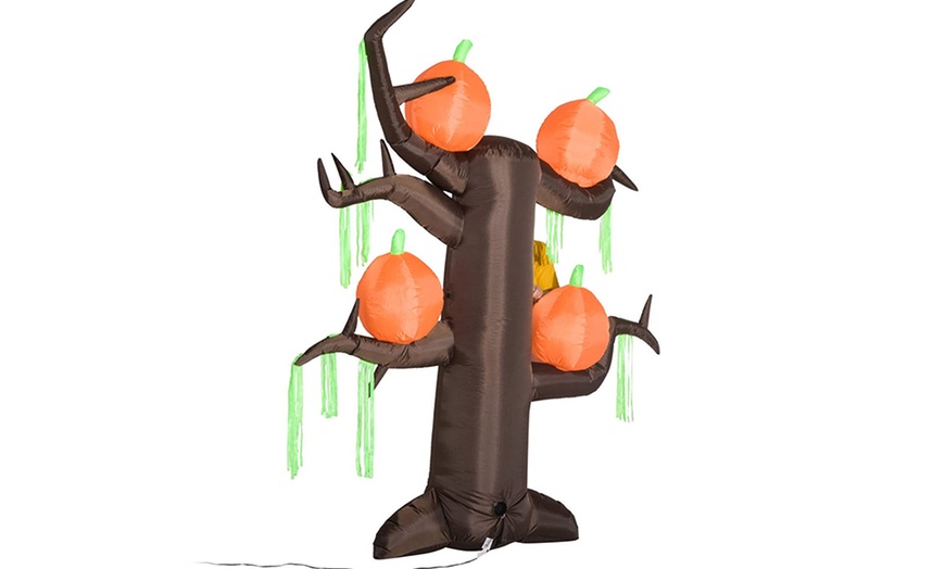 Image 19: HomCom Halloween Inflatable Tree with LED Lights