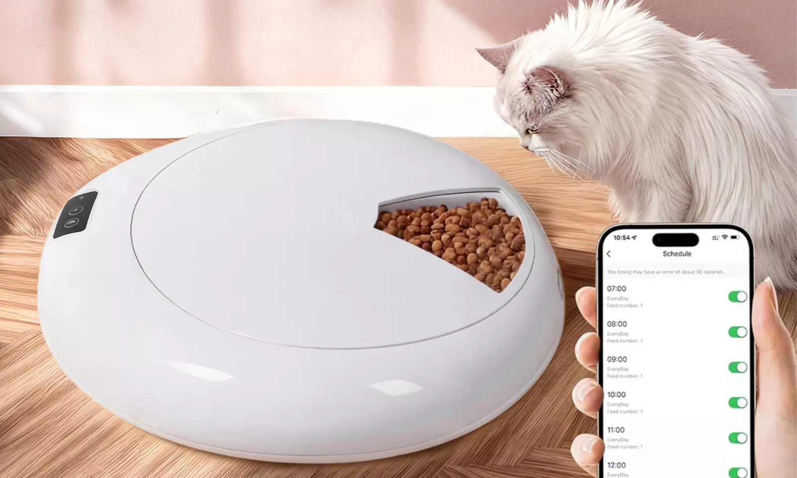 Skylos Smart Bluetooth Automatic Pet Feeder with Cooling Tray