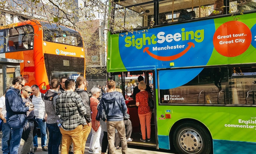 Image 3: Hop on and off Sightseeing Manchester Tour Bus Pass