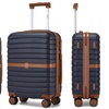 Image 32: KONO Stylish Stripe Design Suitcase with Spinner Wheels