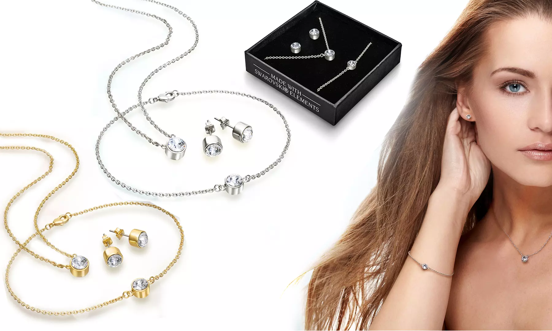 OMG Jewel Three-Piece Drop Set with Crystals from Swarovski® - Primary Image