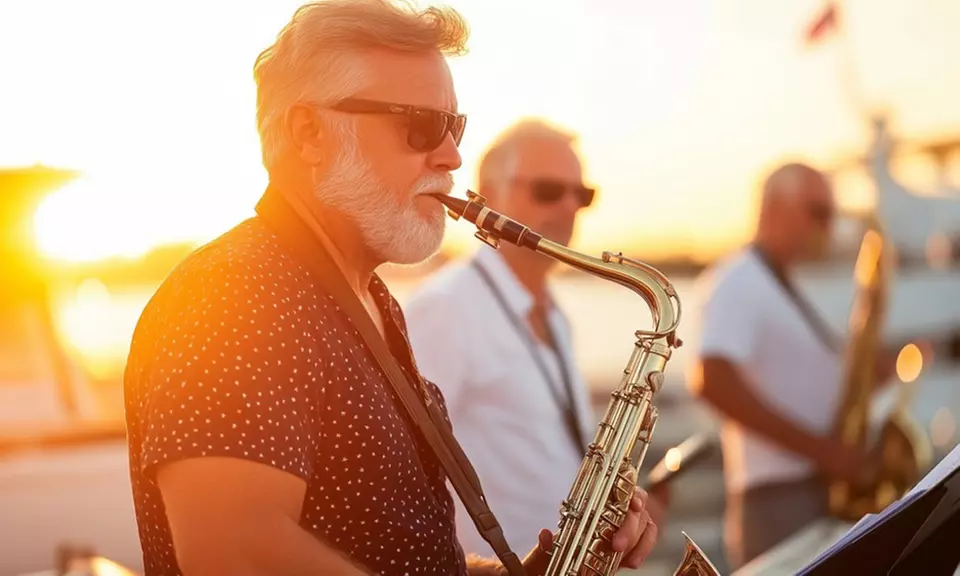 NYC Two Hour Sunset Cruise with Live Music and Skyline Views