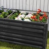 Image 3: Elevated Open Bottom Sectioned Metal Garden Bed