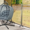 Image 2: Outsunny Outdoor Double Hanging Chair with Cushion