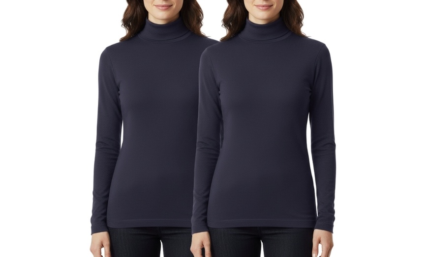 Image 1: Set di 2 maglie da donna lupetto o dolcevita Leable