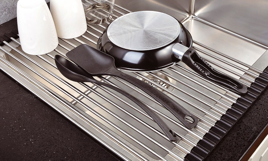 Image 2: Roll-Up Dish Drying Rack