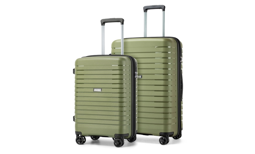 Image 8: Valises Kono rigides à poignée télescopique avec serrure TSA
