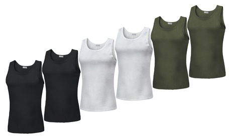 Set 6 canotte da uomo Liabel in 100% cotone disponibile in 4 taglie e 3 colori