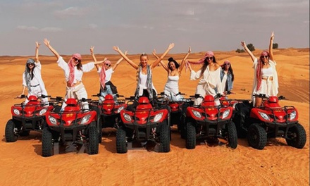 Standard Desert safari with Quad Bike (Designated) Plus Falcon Photo with home pick up and drop off