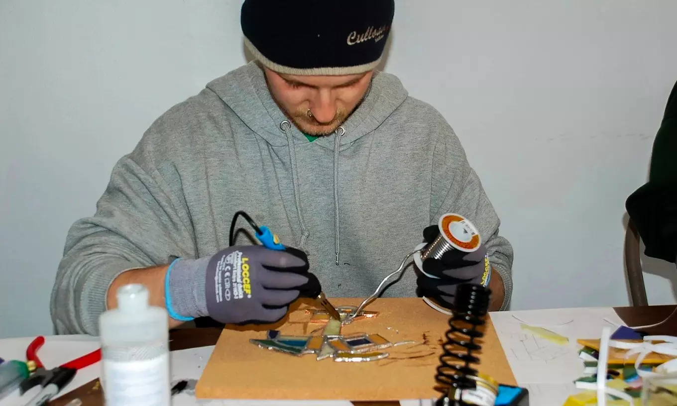 Stained Glass Class for 2 or 4 at Mellow Maker Studio 