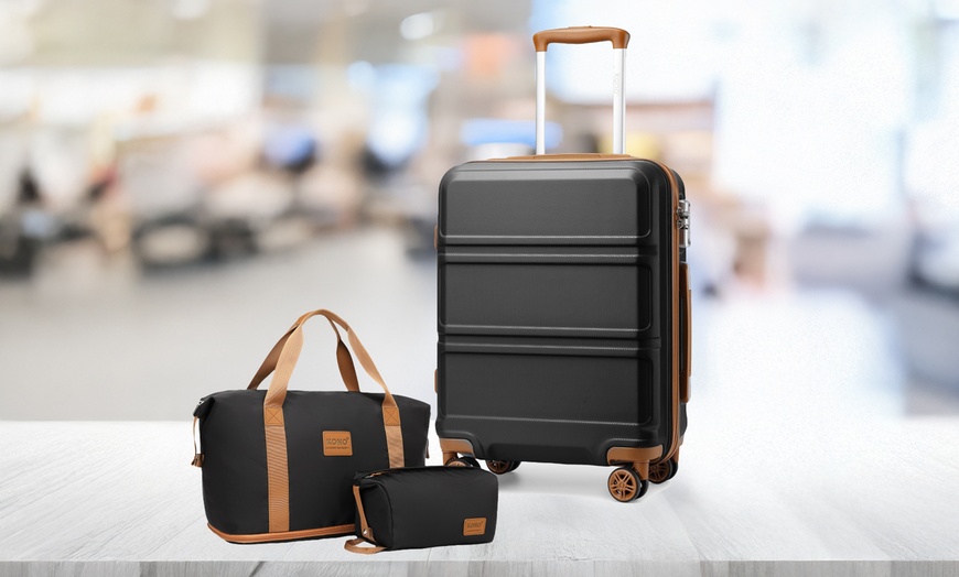 Image 1: Set de bagages 3 pièces : valise, sac de voyage et trousse de toilette