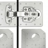 Image 3: 10-Pack Cabinet Hinge Repair Plate Kit - Stainless Steel Heavy Duty Fix for Kitchen & Wardrobe Doors with Screws