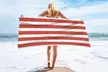 Single Jersey Striped Summer Beach or Bath Towel - Second Medium