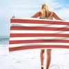Image 7: Single Jersey Striped Summer Beach or Bath Towel