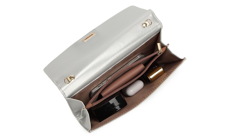 Image 5: Elegant Flap Clutch Chain Evening Bag