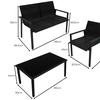 Image 5: Rattan-Effect Patio Furniture Set with Table 