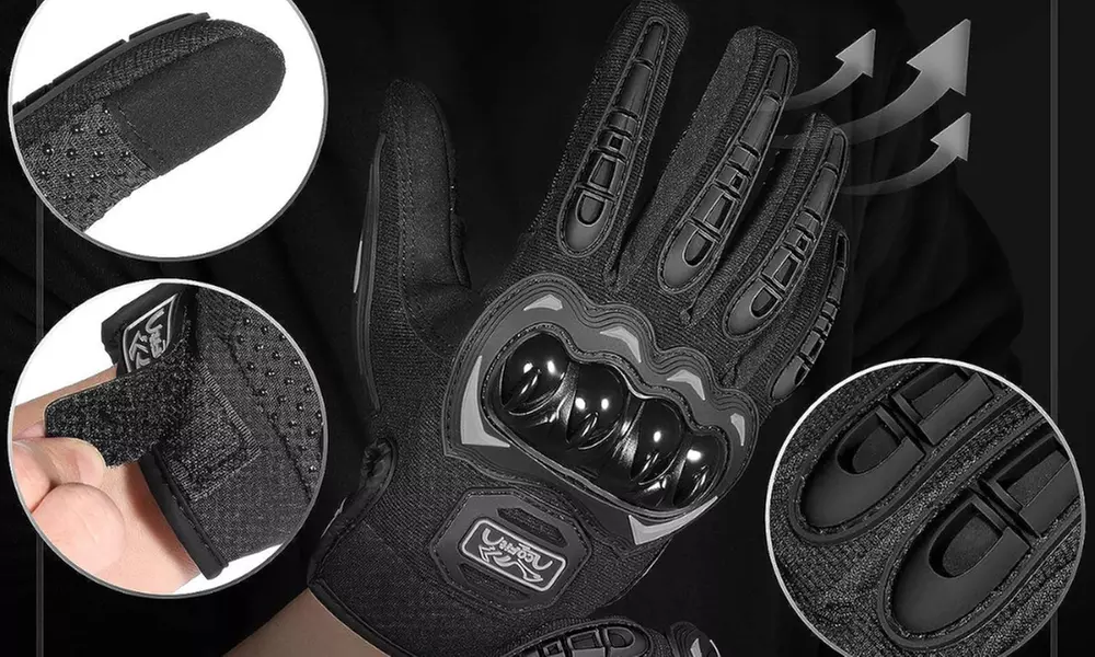 Free Shipping: Unisex Full Finger Touch Screen Motorcycle Gloves