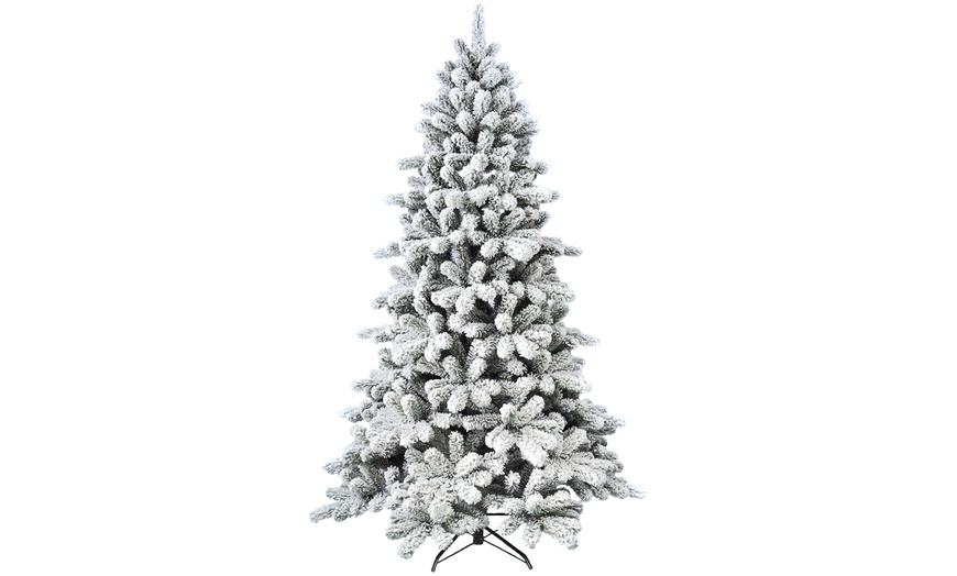 Image 1: Albero Di Natale artificiale con neve fitta