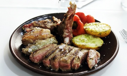 Para 2: menú de parrillada con degustación de entrantes, 1 postre y 1 botella de vino - Fumata Negra Asador Argentino
