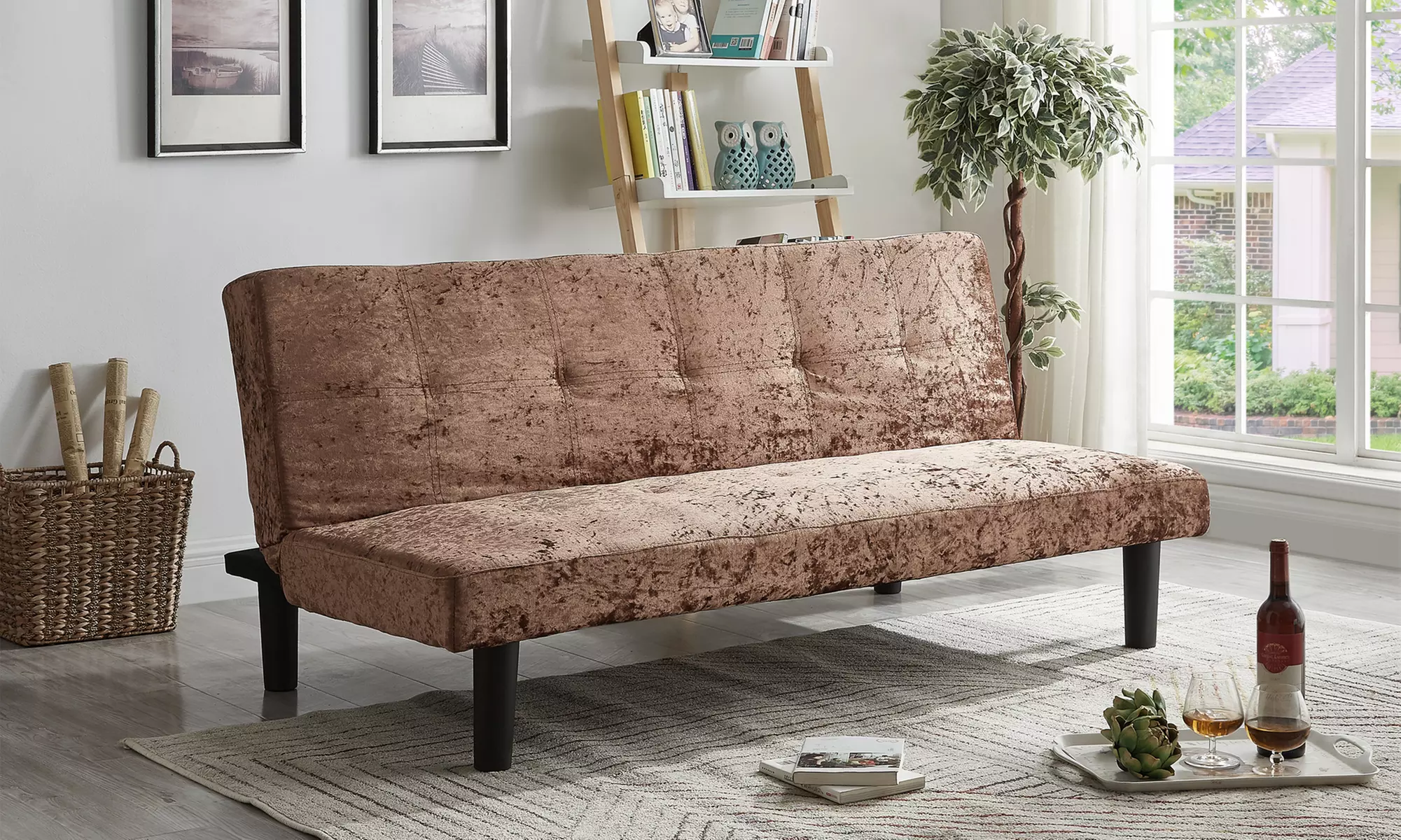 Chevalier crushed velvet Sofa Bed