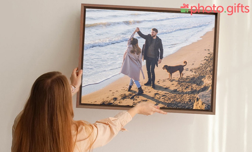 Image 1: Personalisierbare Foto-Leinwand im Rahmen