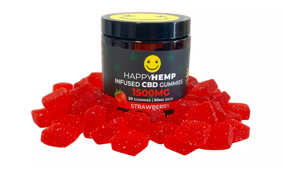 Happy Hemp Infused CBD Gummies for Sleep - Broad Spectrum CBD Gummies