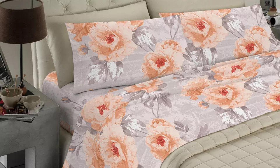 Completo Lenzuola No Stiro, Microfibra effetto Seta, Made in Italy