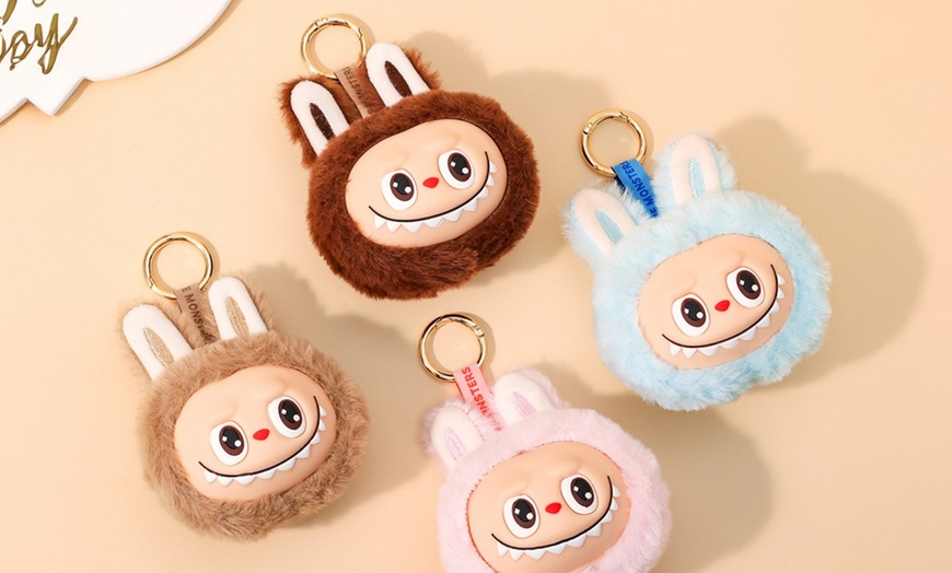 Image 1: Labubu Inspired Plush Keychain Dolls