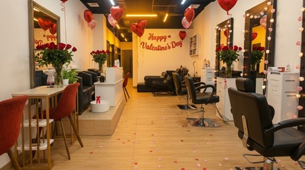 classic mani- pedi + Blow dry up to shoulder length- 14 inches - Azema Ladies Salon, JVC