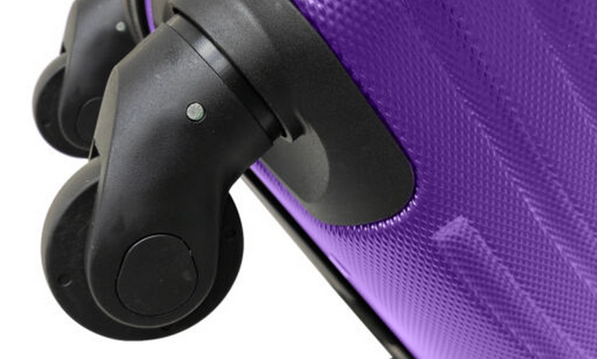 Image 8: 18'' Cabin Suitcase - ABS Hard Shell, Spinner Wheels, Lock