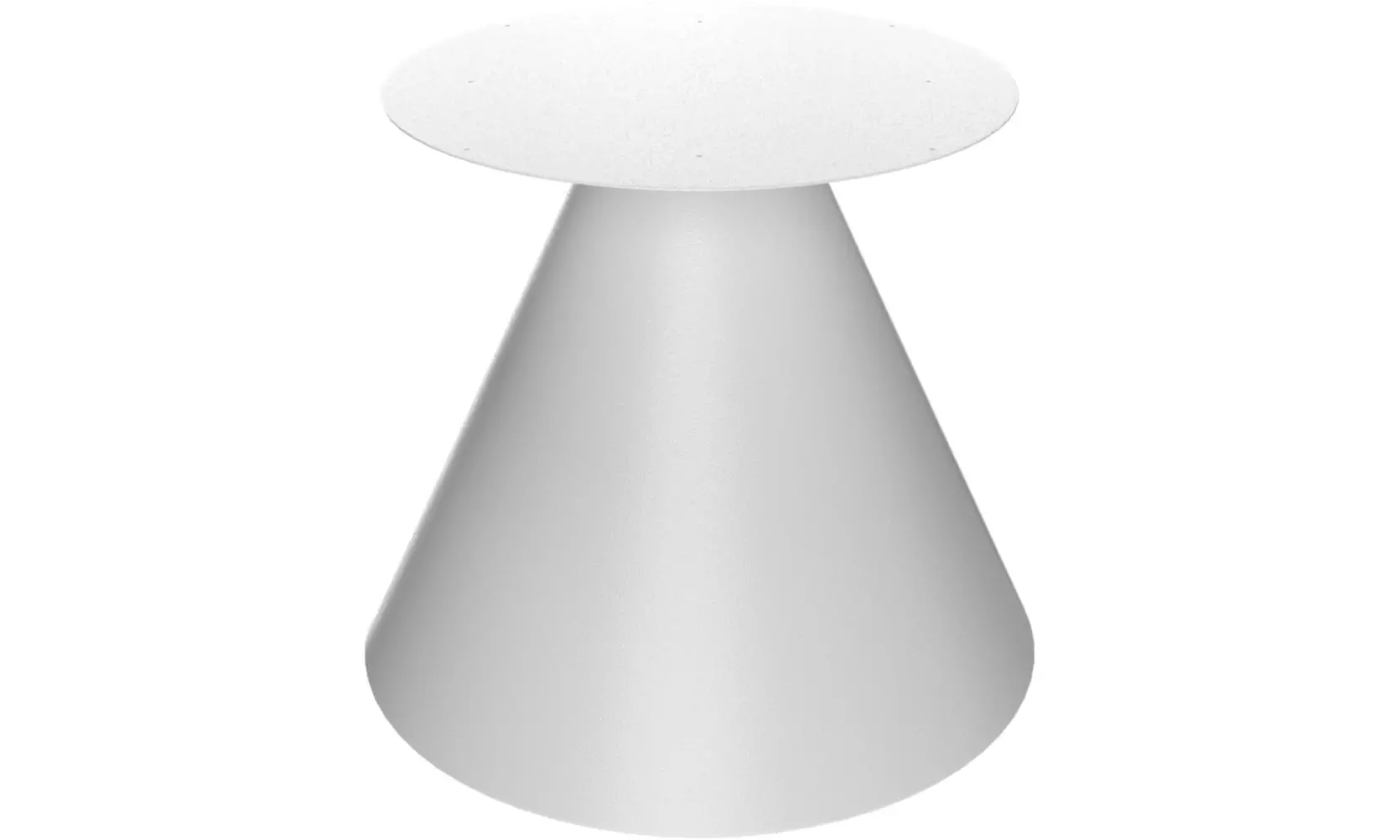 Mesa de comedor Artù en madera con base cónica de metal