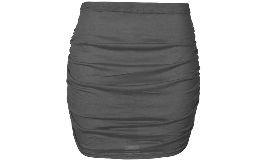 Image 3: Side Ruched Mini Skirt