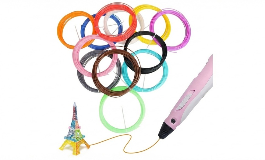 Image 3: Stylo d'impression 3D avec recharge de 20 filaments en option
