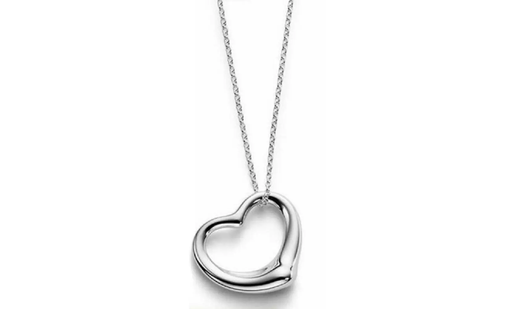 925 Sterling Silver Heart Pendant Necklace