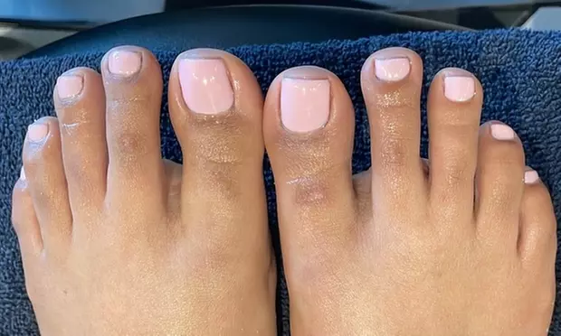 Gel X Full Set French Manicure, Deluxe, Signature Pedicure