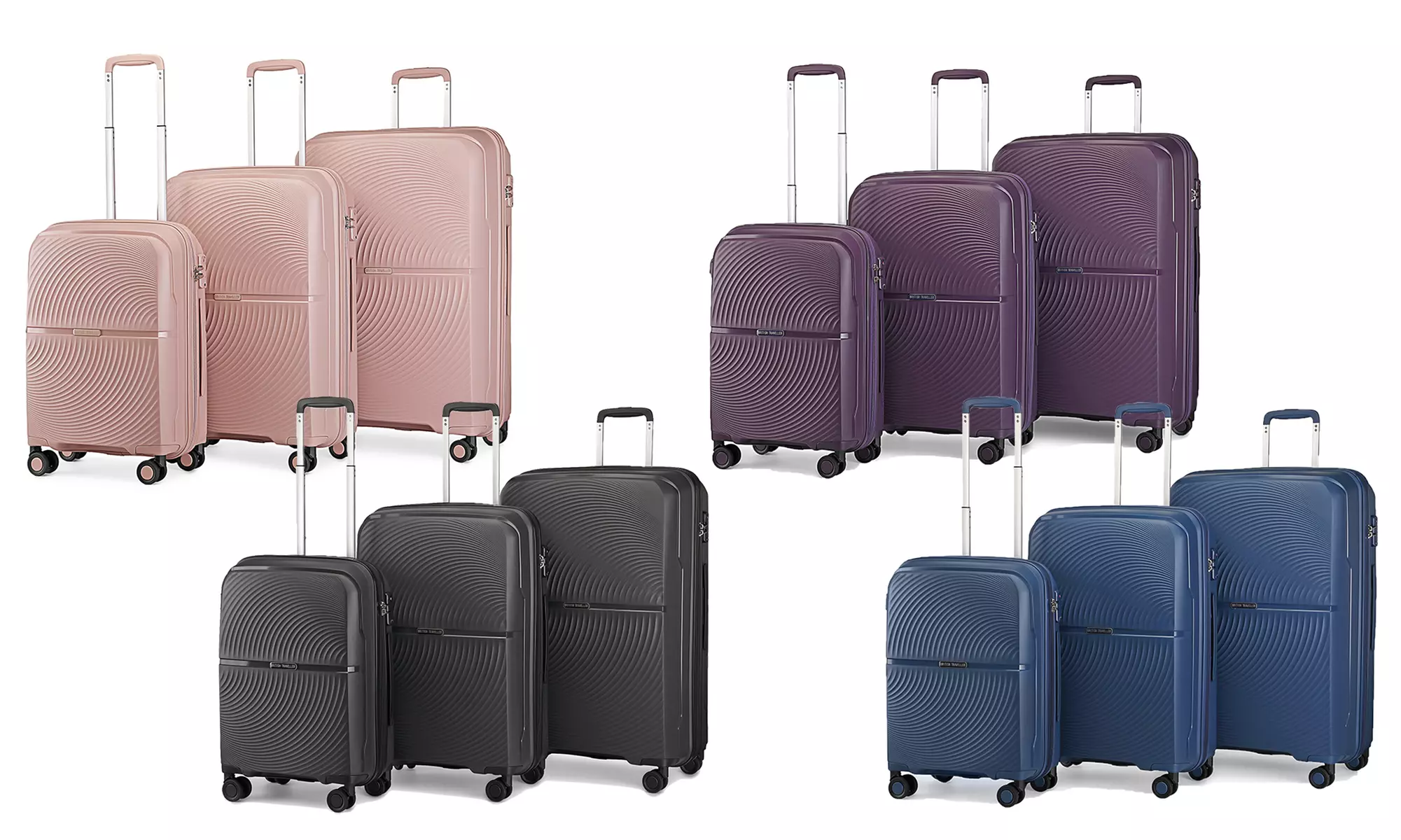 "British Traveller" - Valise de voyage 1, 3 ou 4 pièces, choix de couleurs et tailles, livraison offerte - Primary Image