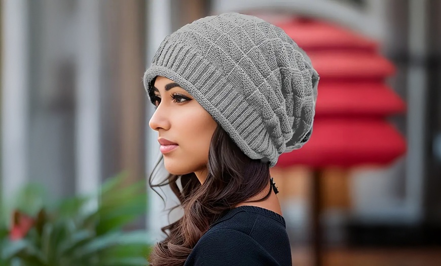 Image 7: 1x oder 2x Gestrickte Wintermütze