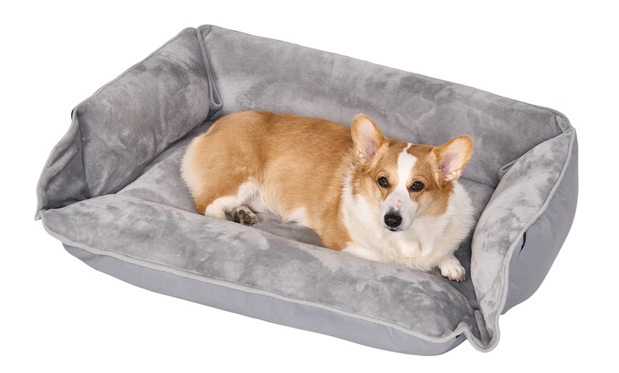 Image 4: Dog Bed Cat Bed Soft Washable Expandable Pet Pad Puppy Warm Cushion