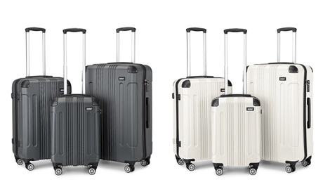 Kono Unisex Beige Corner Detail Suitcases: /28Inch/One