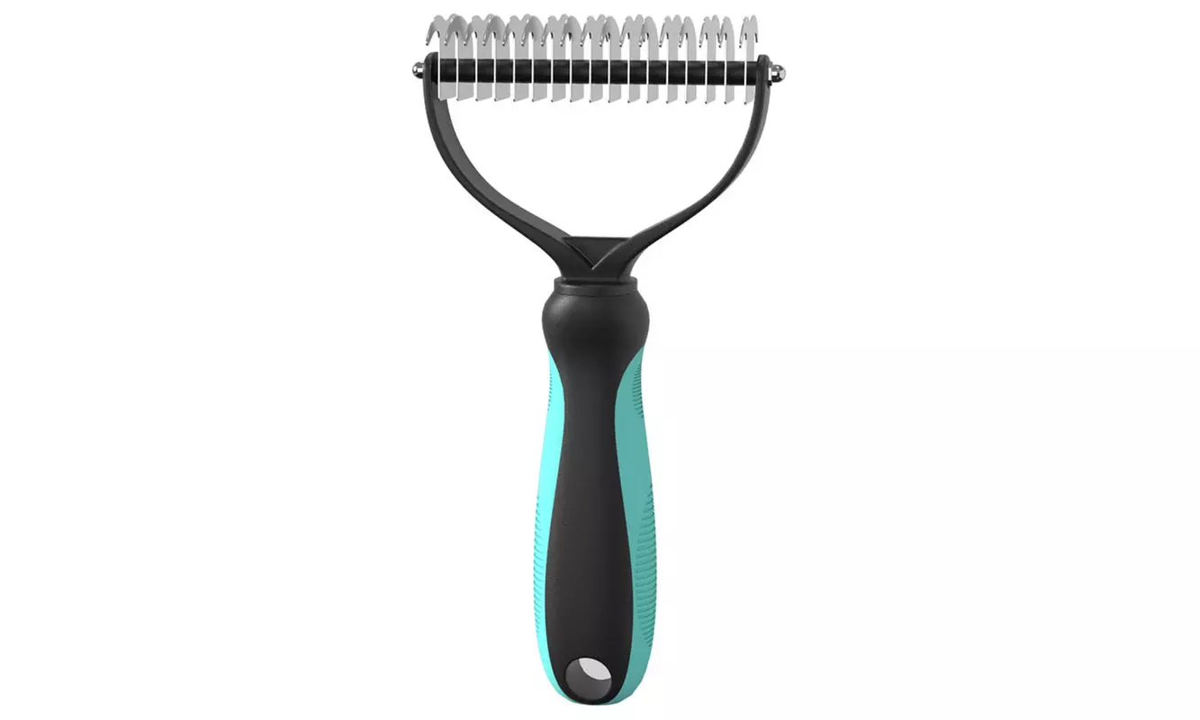 Pet Grooming Brush Double Sided Shedding Dematting Undercoat for Dogs Cats