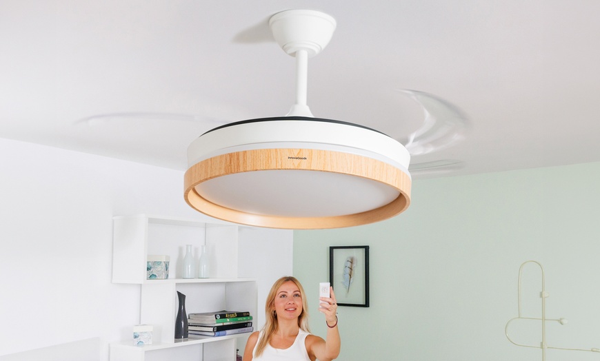 Image 6: Ventilateur de plafond LED avec 4 pales rétractables